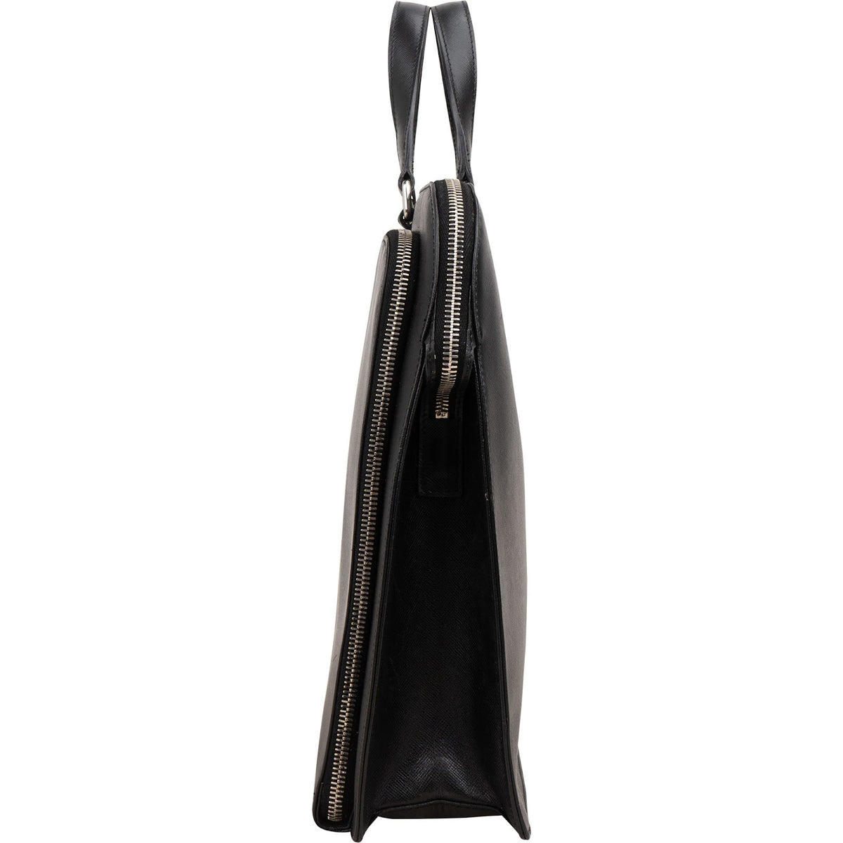 Prada Saffiano Leather Triangle Briefcase Handbag