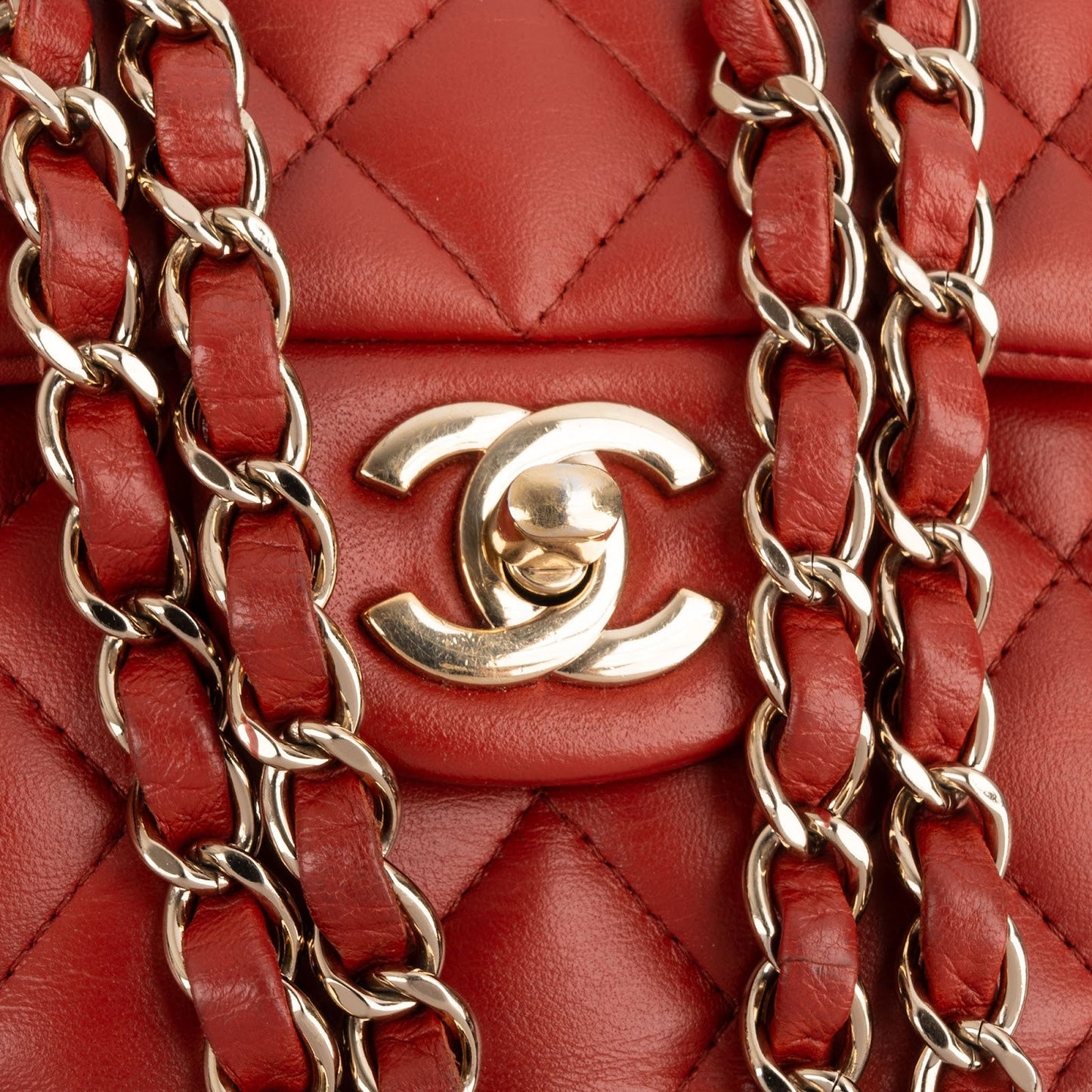 Chanel Quilted Lambskin Small Double Flap Shoulder Bag