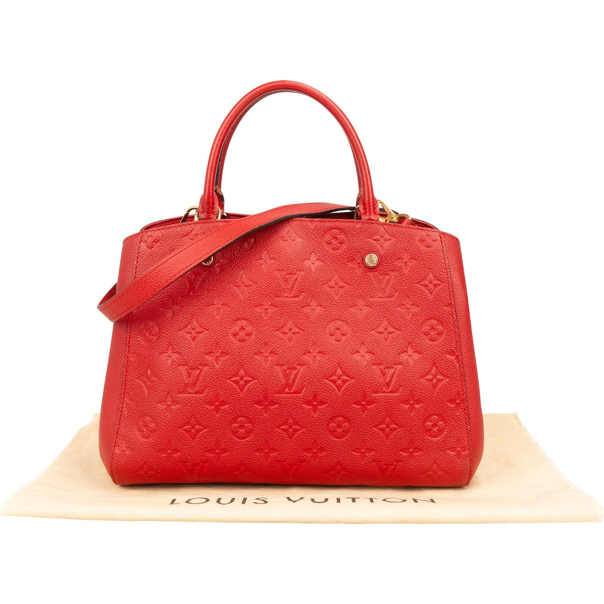 Louis Vuitton Leather Monogram Empreinte Montaigne MM Handbag
