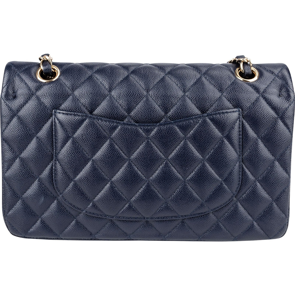 Chanel Quilted Caviar Leather Medium Gold Double Flap Shoulder Bag