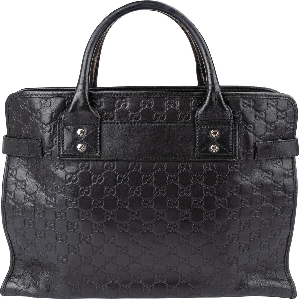Gucci Guccissima Leather Web Detail Briefcase Handbag