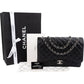 Chanel Quilted Caviar Leather Palladium Maxi Double Flap Crossbody Bag