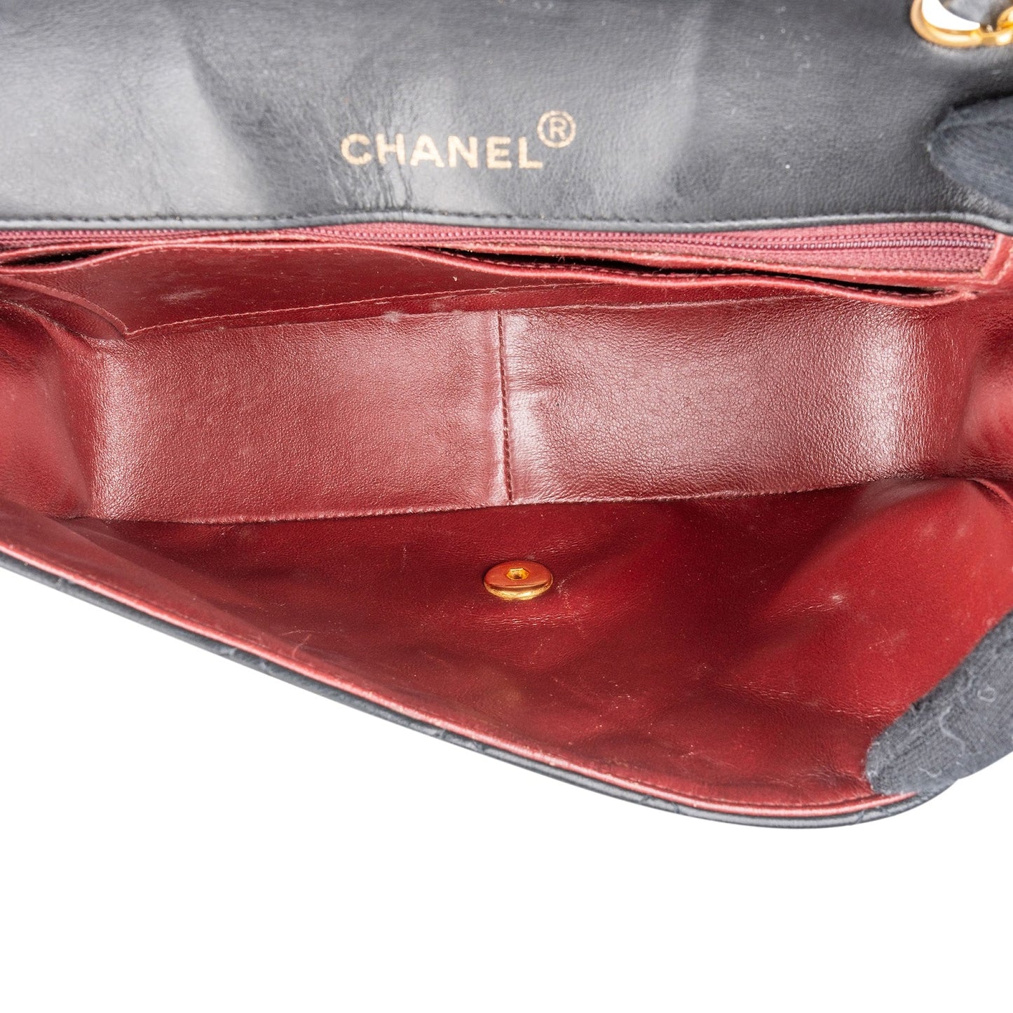 Chanel Quilted Lambskin 24K Gold Diana Single Flap Crossbody Bag