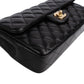 Chanel Quilted Lambskin East West Single Flap Shoulder Bag