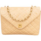 Chanel Quilted Lambskin 24K Gold Single Flap Shoulder Bag