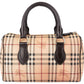 Burberry Haymarket Check Coated Canvas Boston 30 Handbag