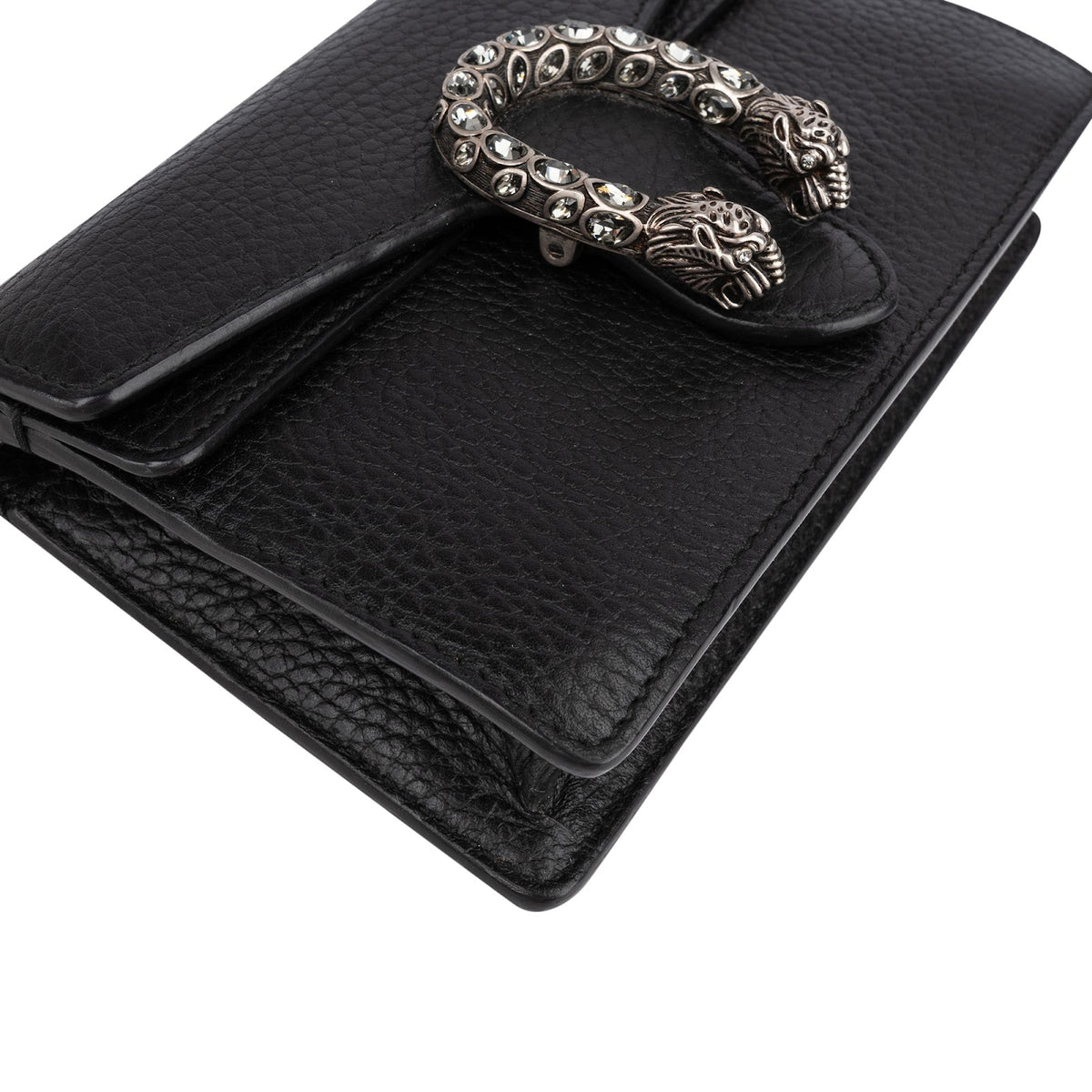 Gucci Grained Leather Dionysus Super Mini Crossbody Bag
