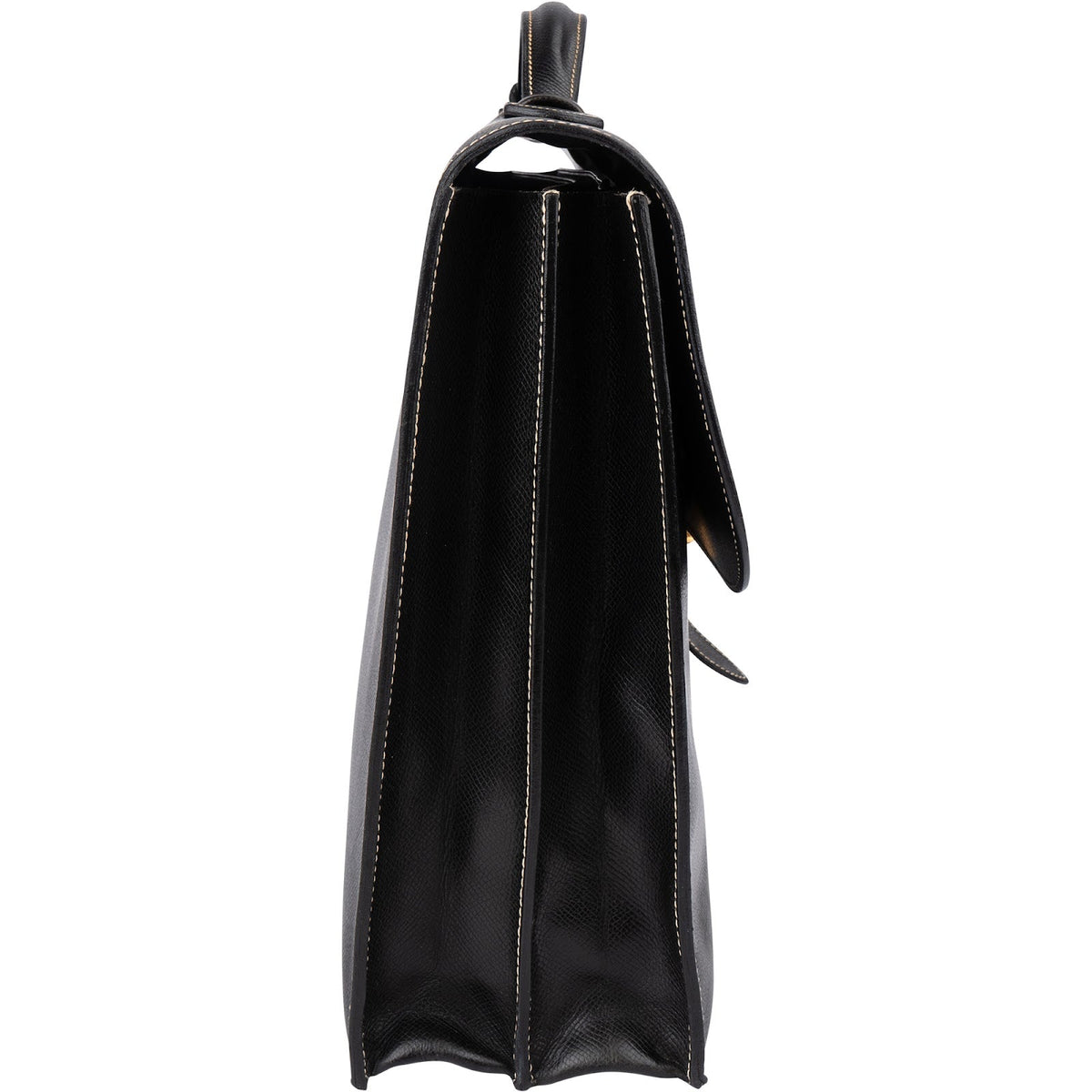 Hermès Noir Courchevel Leather Sac à Dépêches Business Handbag