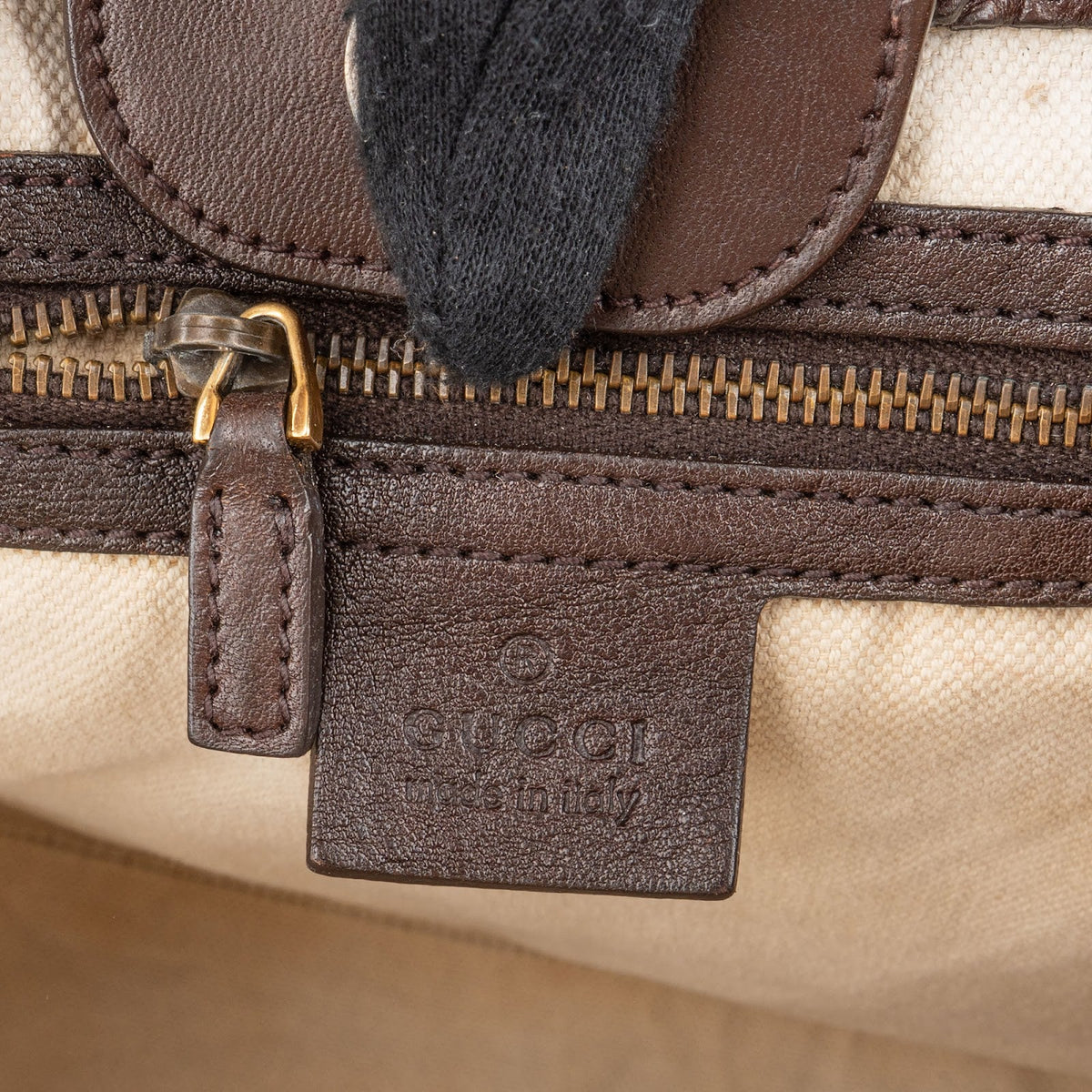 Gucci Monogram GG Canvas Leather Running Handbag