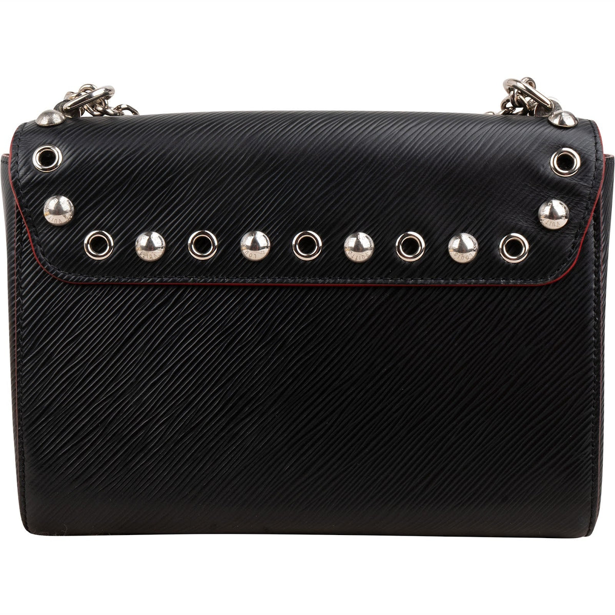 Louis Vuitton Noir Epi Leather Studded Twist MM Crossbody Bag