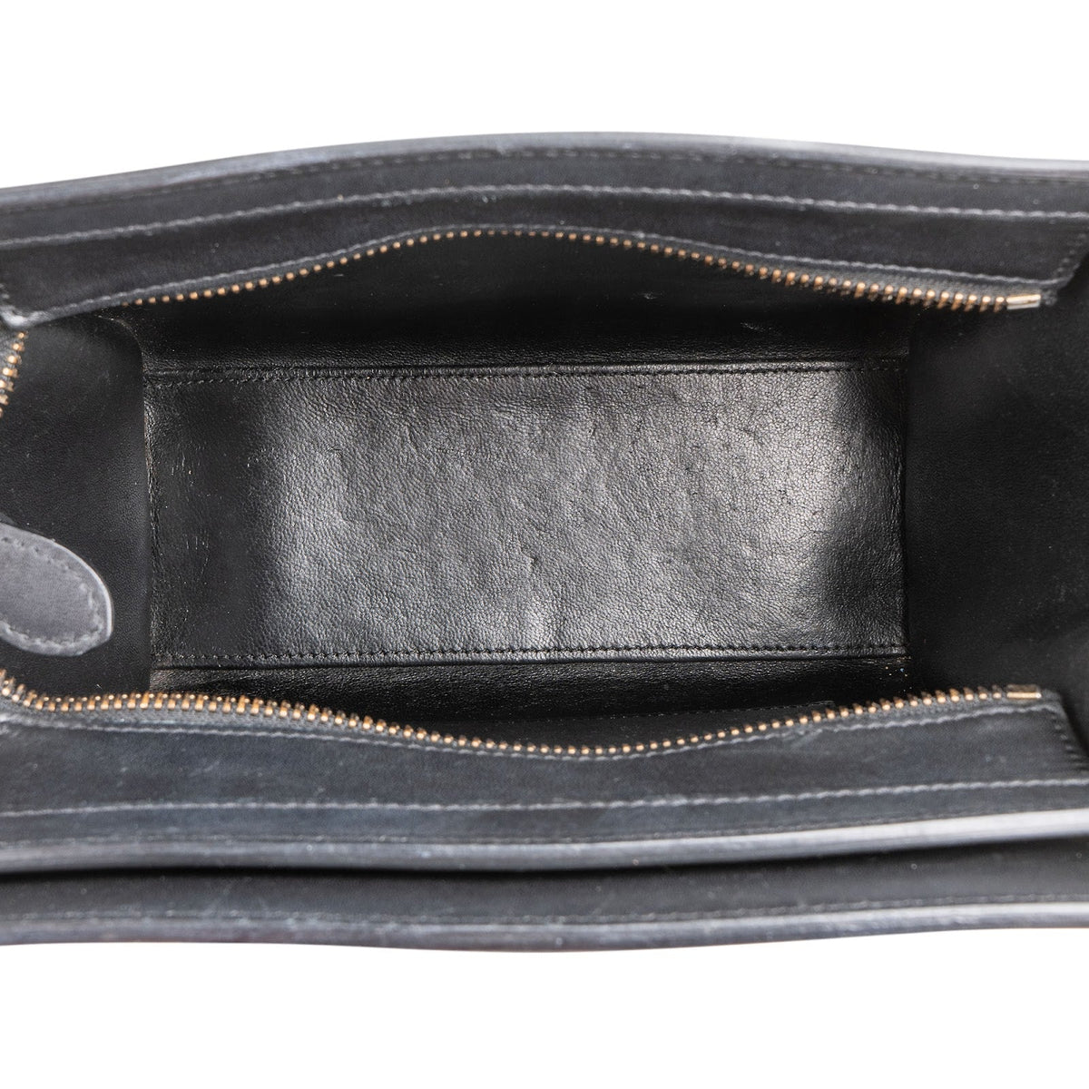Céline Tricolor Grained Suede & Leather Nano Luggage Handbag