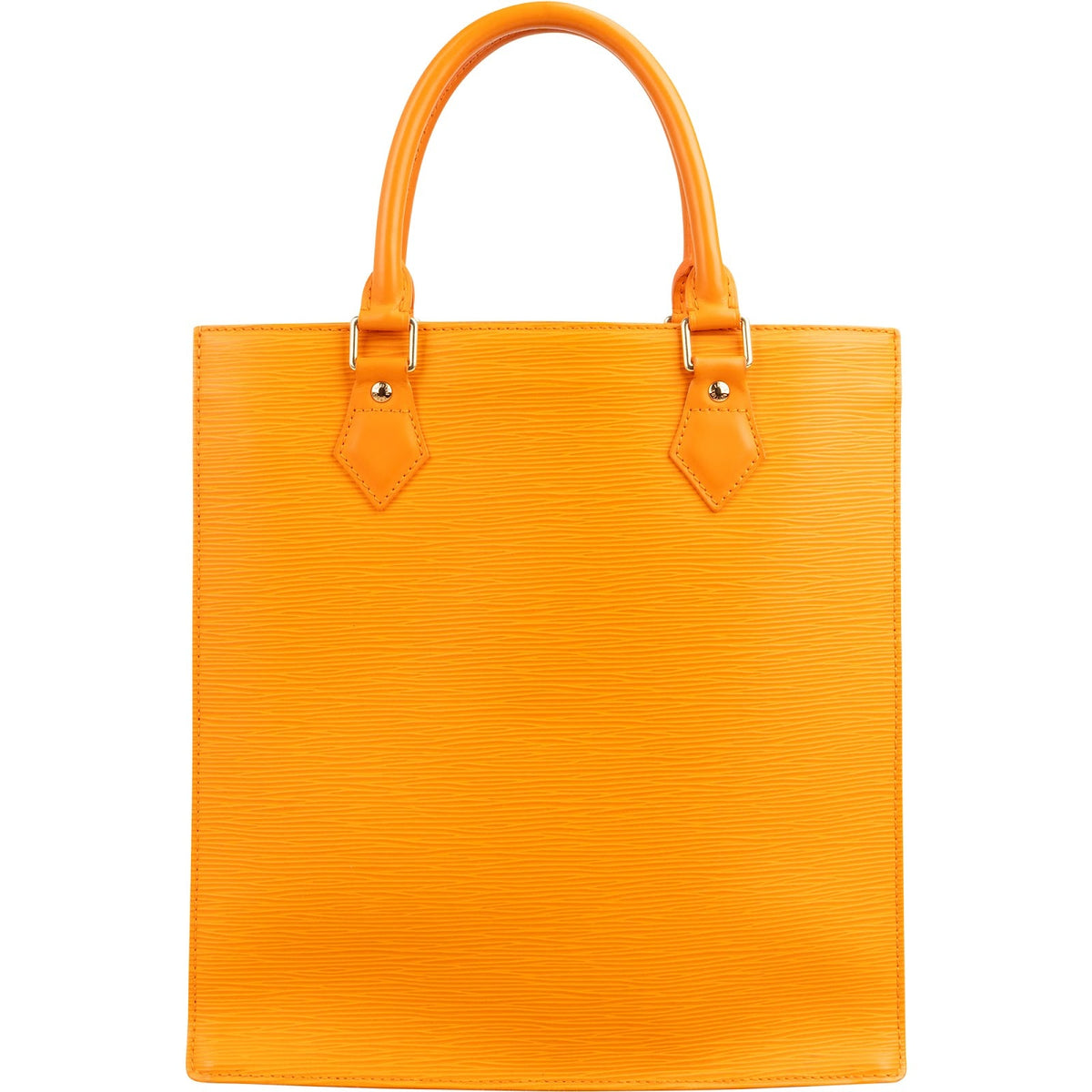 Louis Vuitton Orange Epi Leather Sac Plat Handbag
