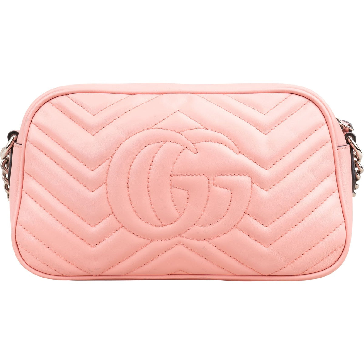 Gucci Monogram Matelassé Leather GG Marmont Camera Crossbody Bag