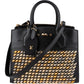 Louis Vuitton City Steamer PM mit Nieten aus schwarzem Leder – Vorderansicht