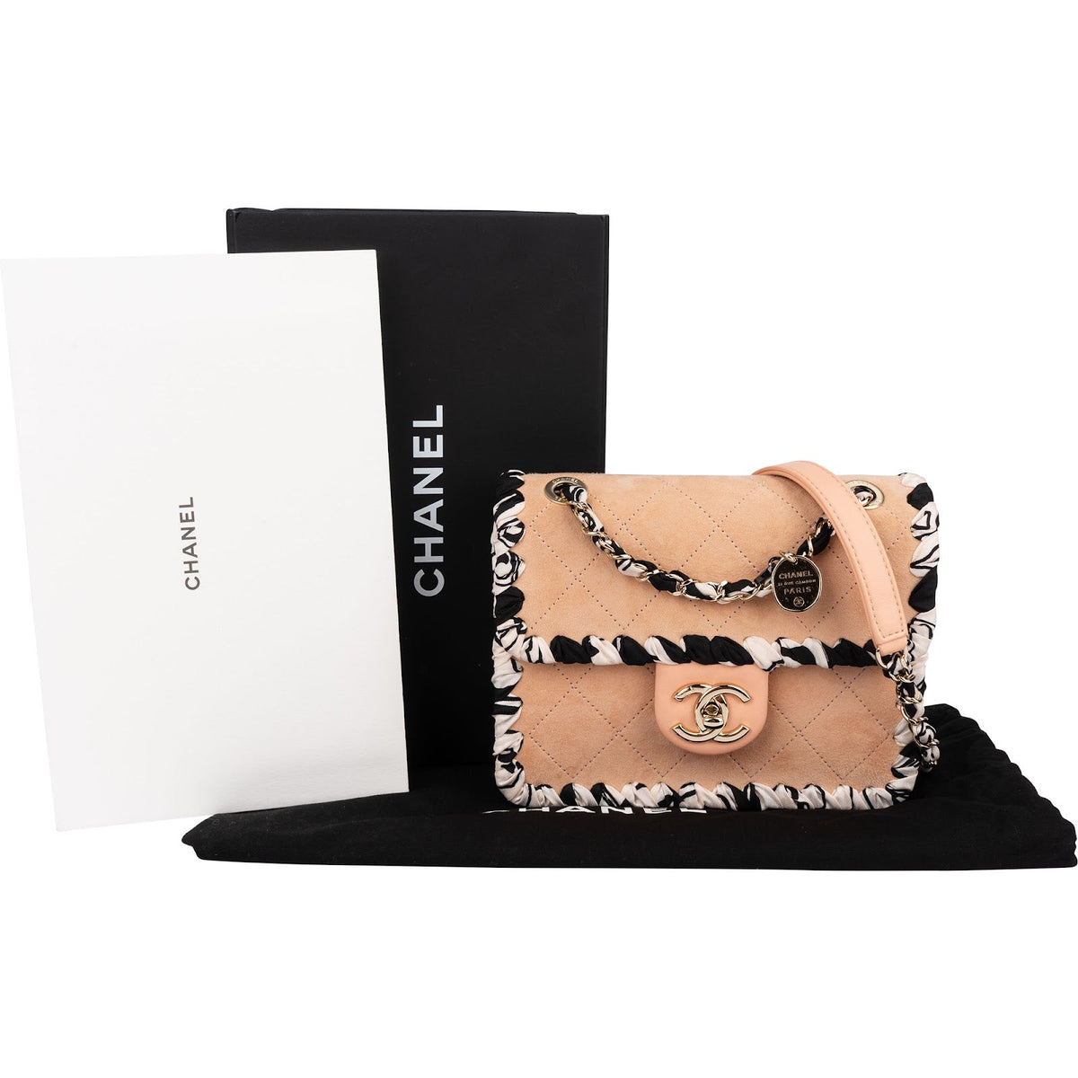 Chanel Mini Rectangular Single Flap aus Wildleder mit Ziernähten – Ansicht 2
