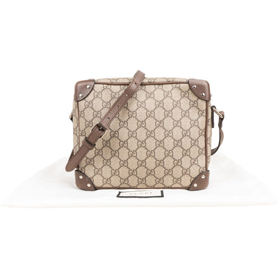 Gucci Monogram GG Supreme Canvas Studded Trunk Crossbody Bag