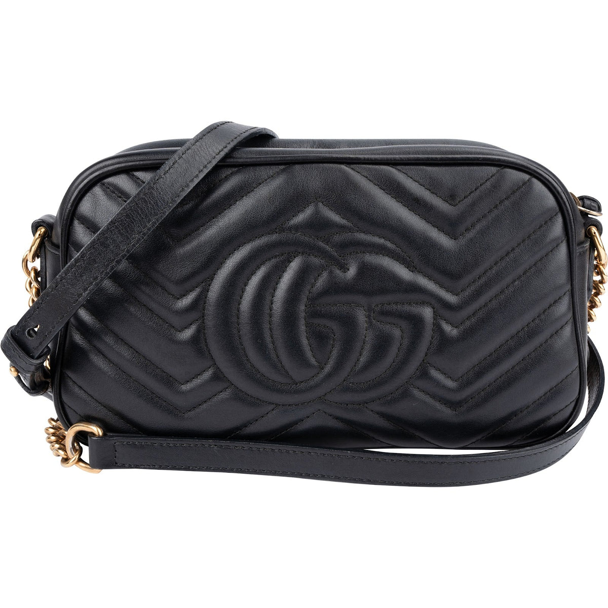 Gucci Matelassé Leather GG Marmont Camera Crossbody Bag