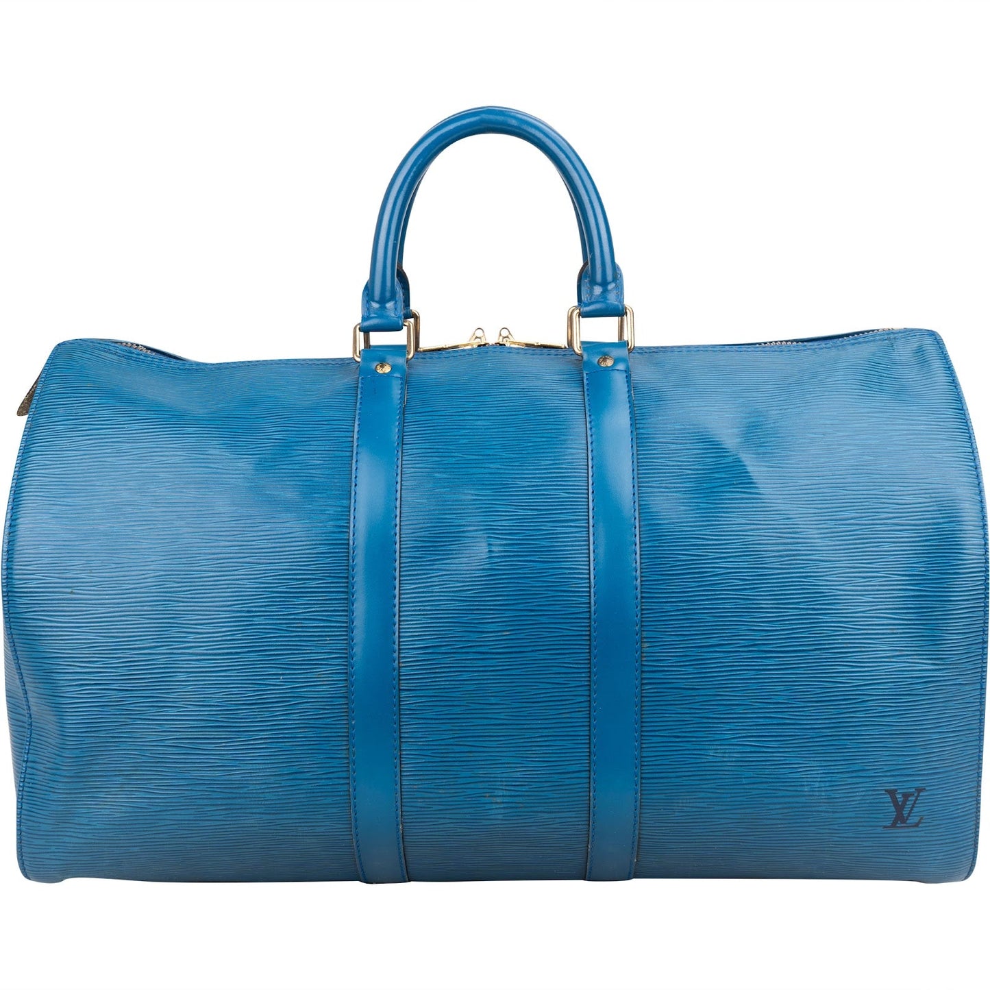 Louis Vuitton Blue Epi Leather Keepall 45 Travel Bag
