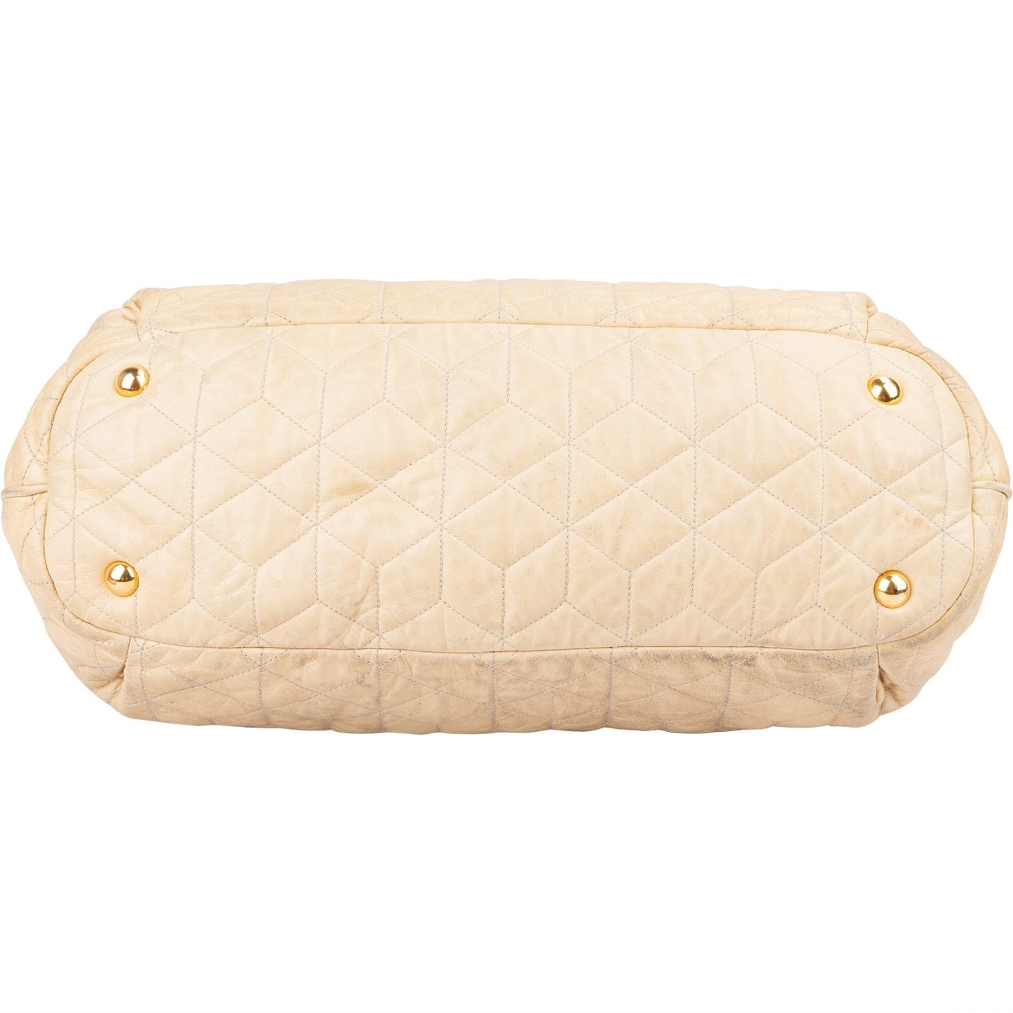 Miu Miu Quilted Leather Bowler Handbag