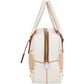Prada Canvas Saffiano Leather Bauletto Handbag