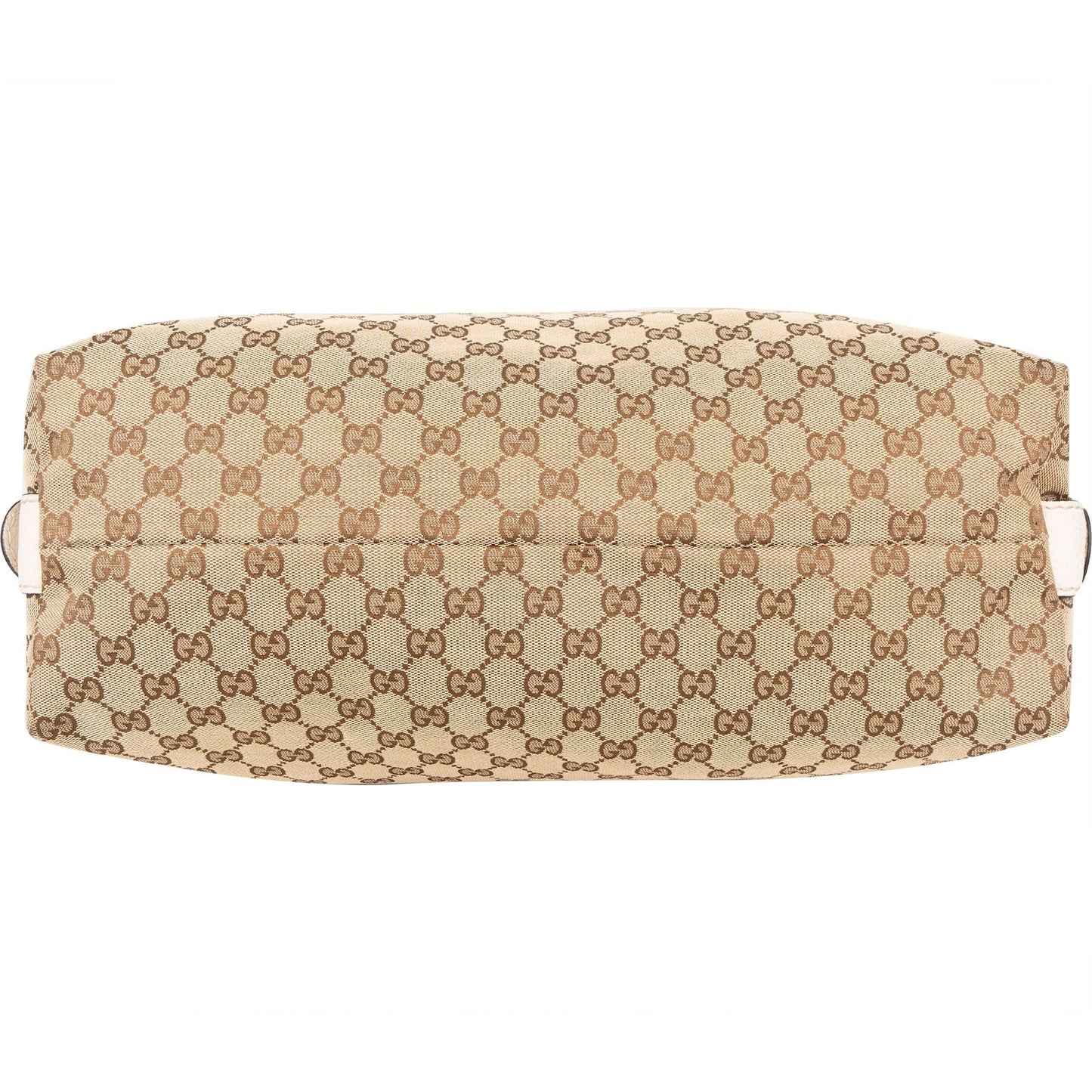 Gucci Monogram GG Heavy Braided Handle Bamboo Shoulder Bag