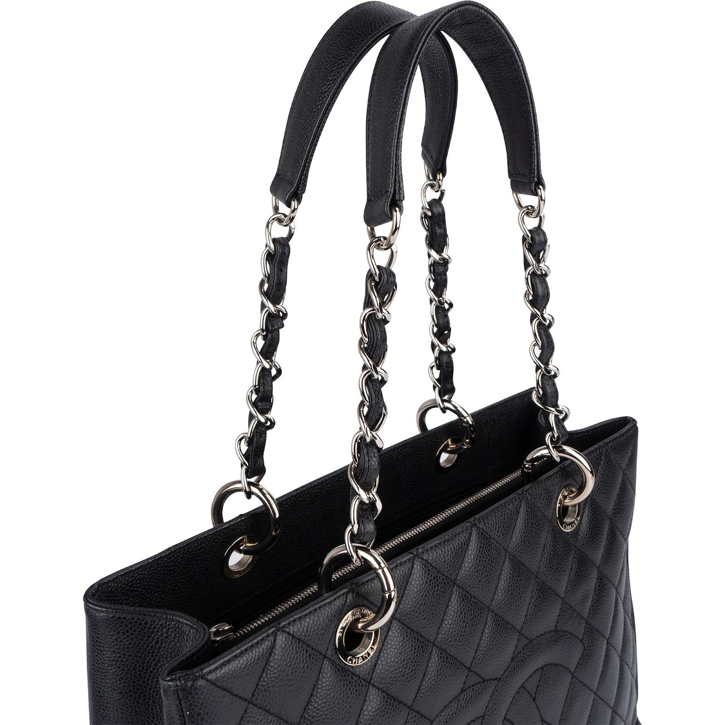 Chanel Quilted Caviar Leather Grand Shopping CC Handbag