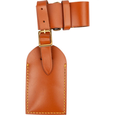 Louis Vuitton Brown Leather Luggage Tag Set