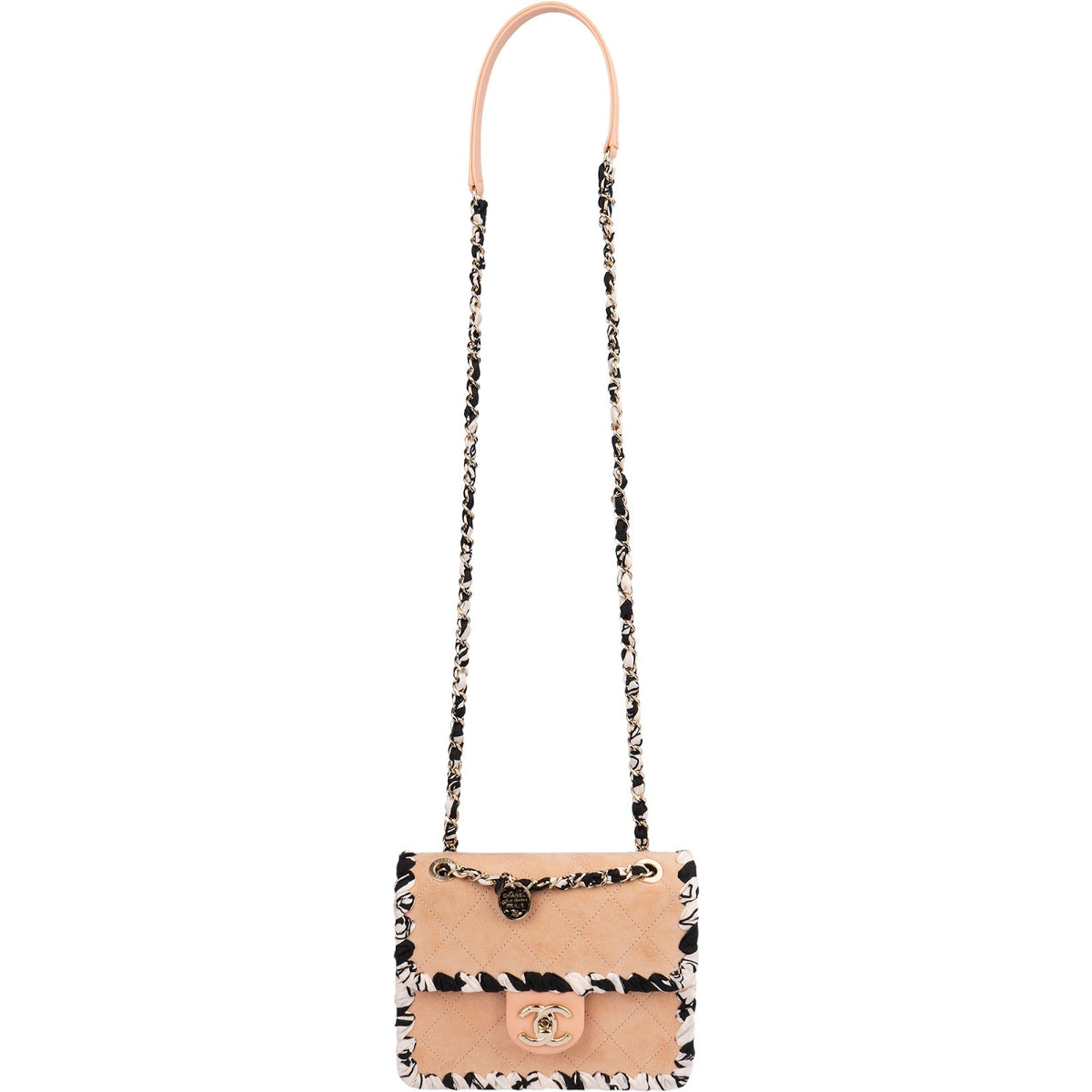 Chanel Mini Rectangular Single Flap aus Wildleder mit Ziernähten – Ansicht 10