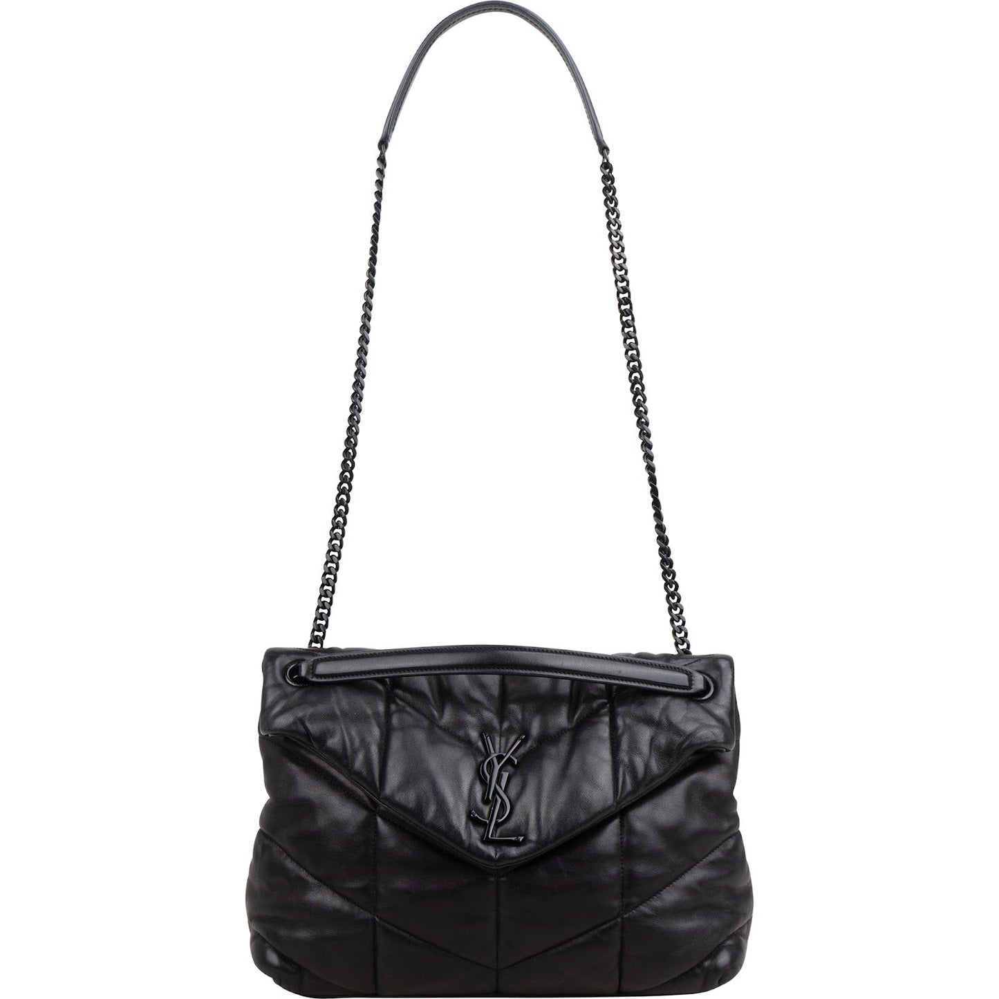 Saint Laurent Quilted Lambskin Loulou Puffer Crossbody Bag