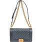 Chanel Quilted Grained Calfskin Medium Boy Single Flap Crossbody Bag