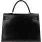 Hermès Noir Boxcalf Kelly 35 Sellier Handbag