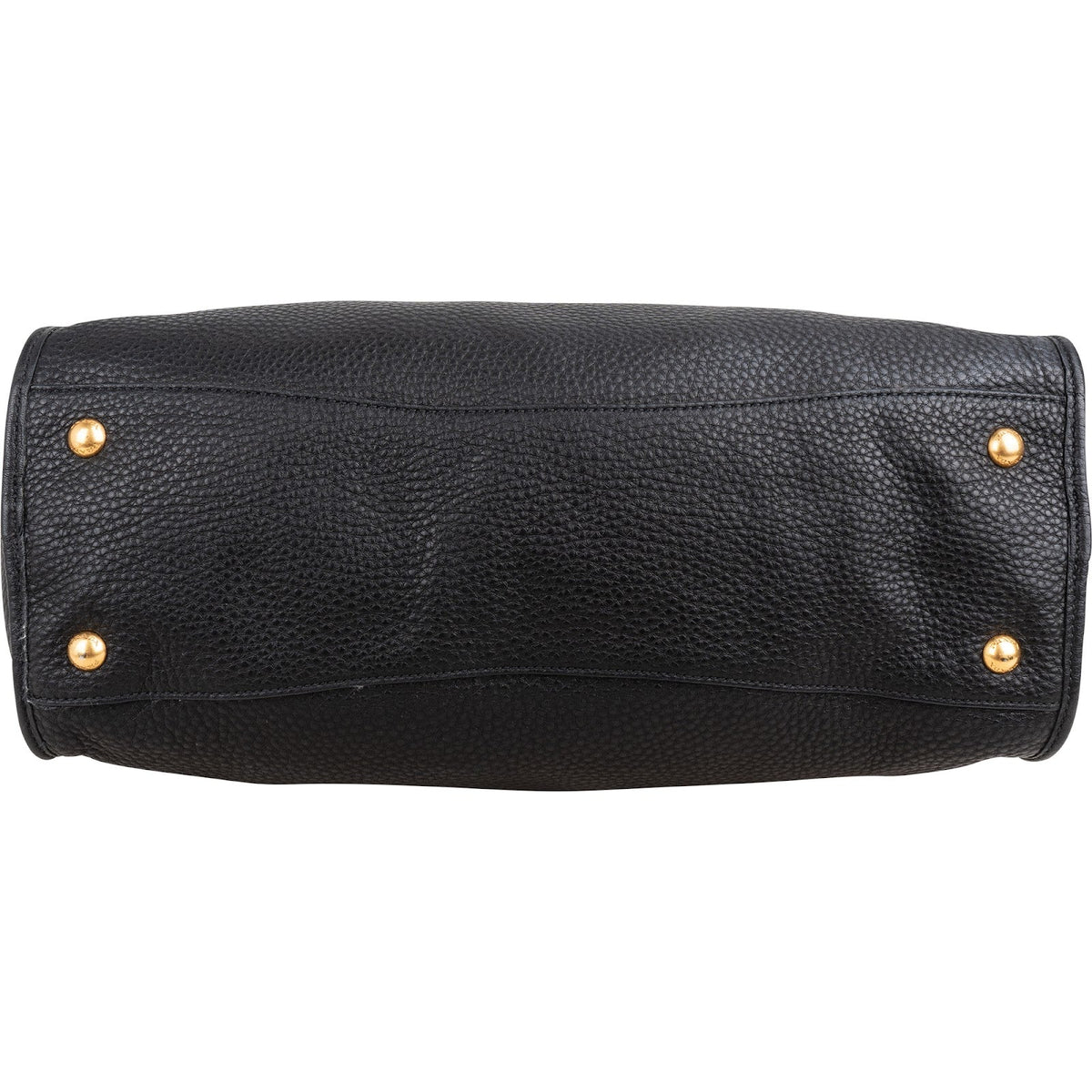 Prada Black Grained Vitello Daino Leather City Handbag