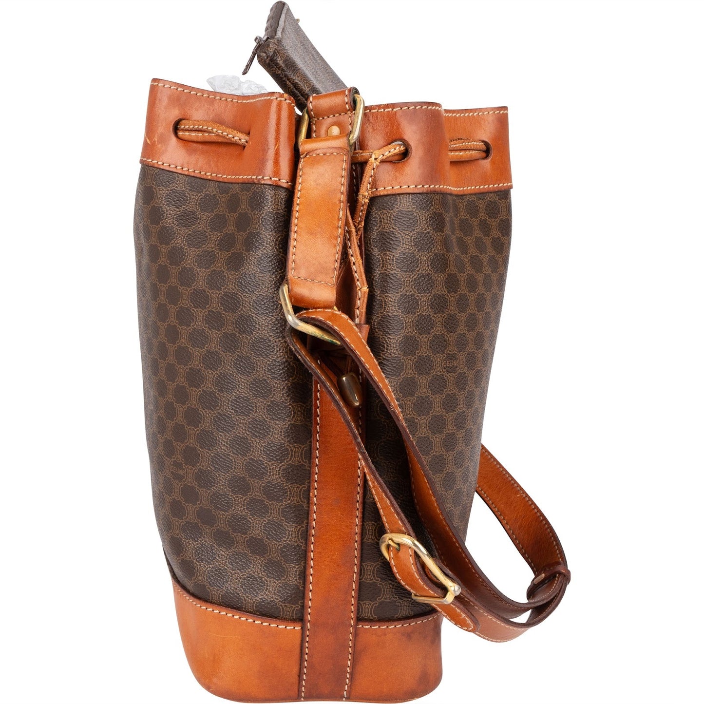 Celine Monogram Macadam Bucket Shoulder Bag
