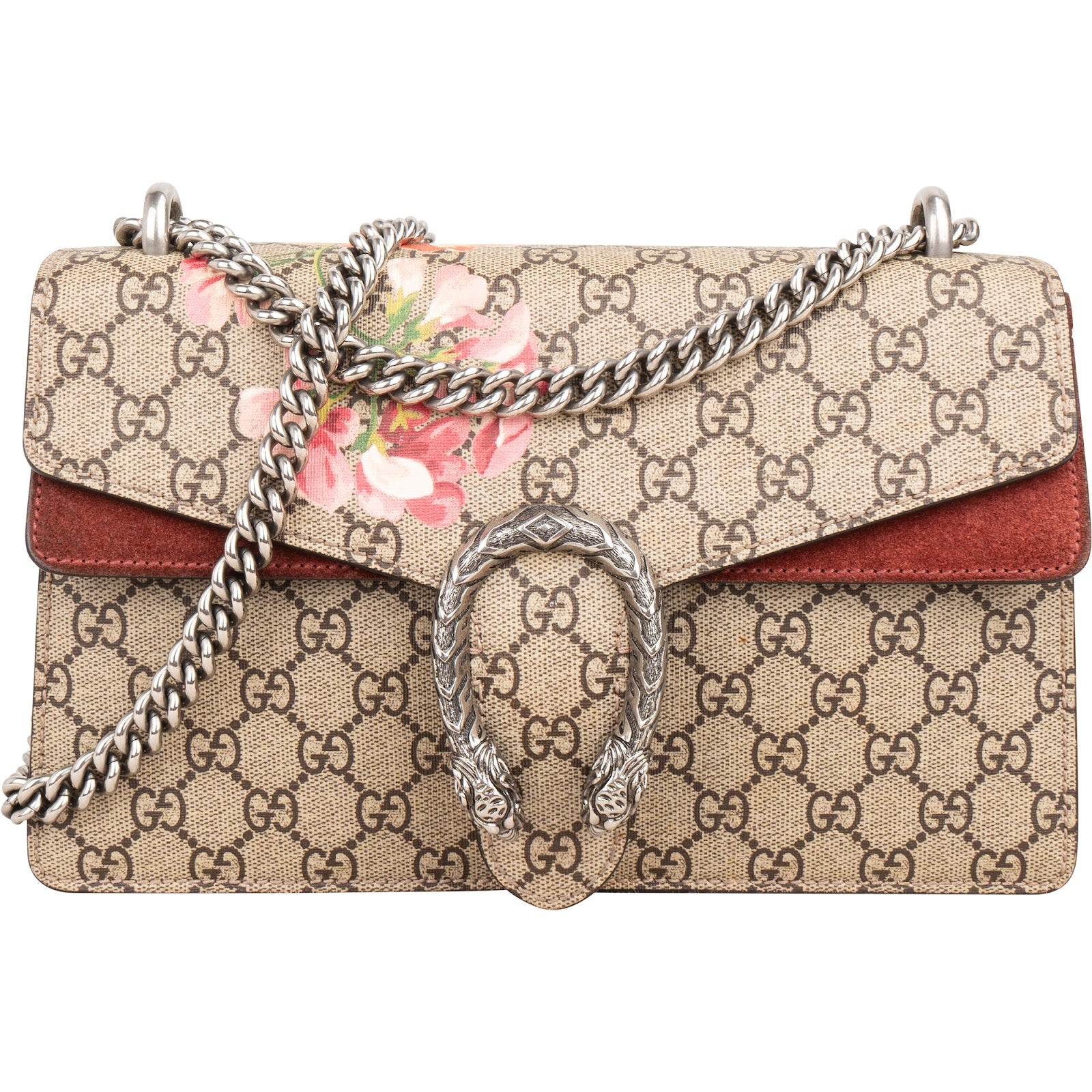 Gucci Monogram GG Supreme Floral Print Dionysus Shoulder Bag