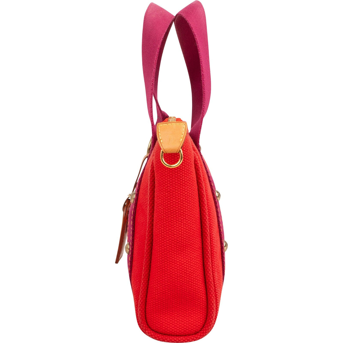 Louis Vuitton Antigua Cabas PM aus roter Baumwolle – Ansicht 6