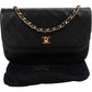 Chanel Quilted Lambskin Half Moon 24K Gold Double Flap Shoulder Bag