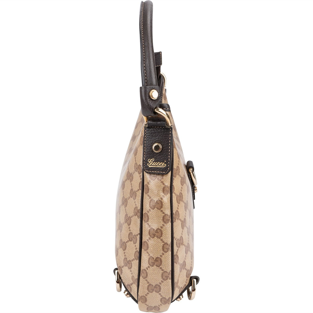 Gucci Monogram Crystal GG Abbey D-Ring Shoulder Bag