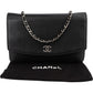 Chanel Caviar Leather CC Wallet on Chain Crossbody Bag