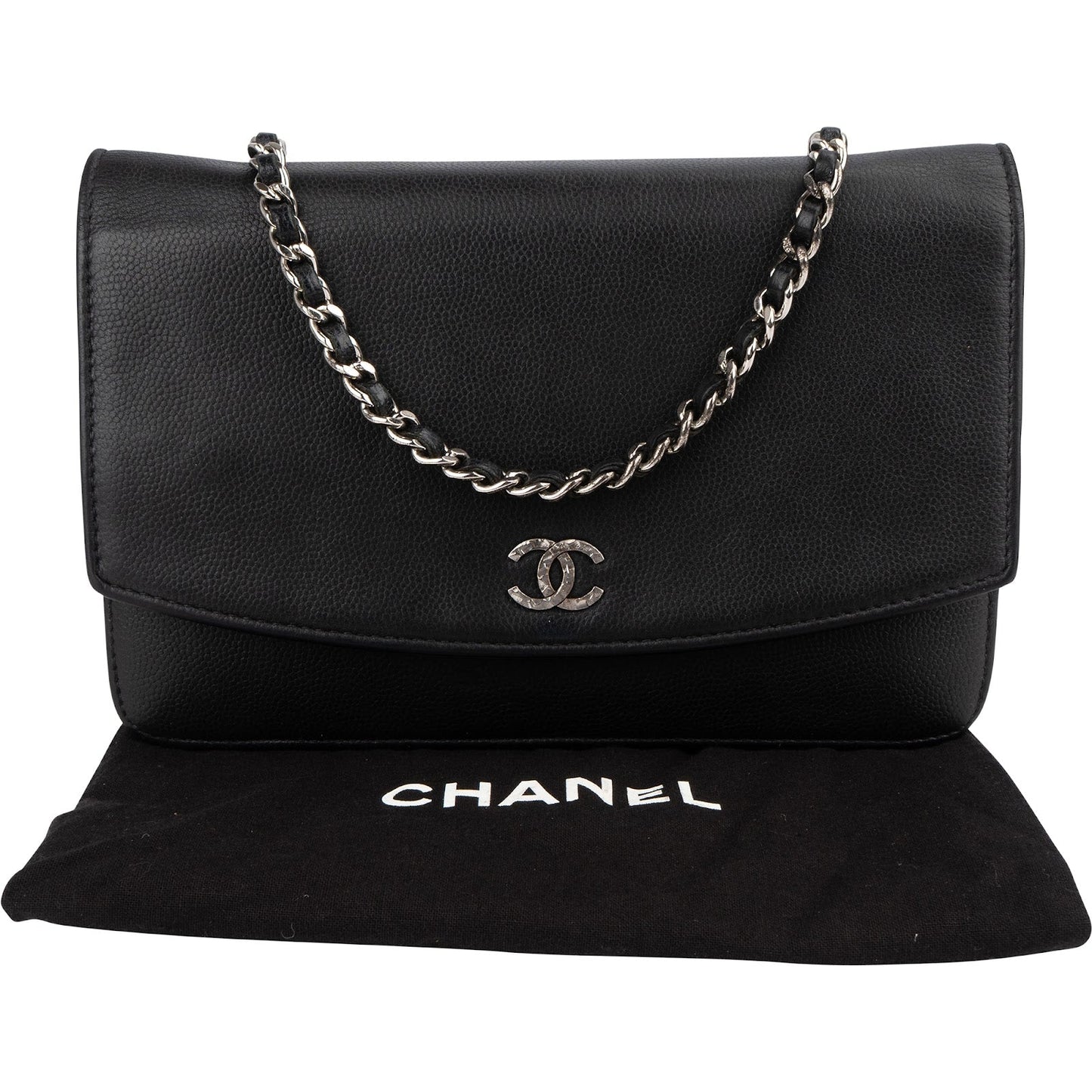 Chanel Caviar Leather CC Wallet on Chain Crossbody Bag