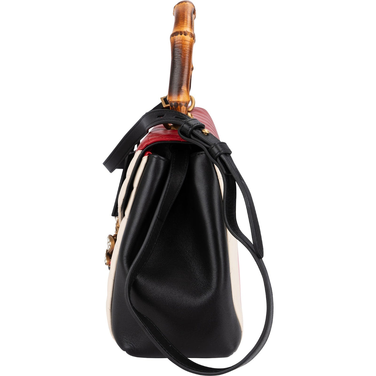 Gucci Queen Margaret Top Handle aus mehrfarbigem gestepptem Leder – Ansicht 6