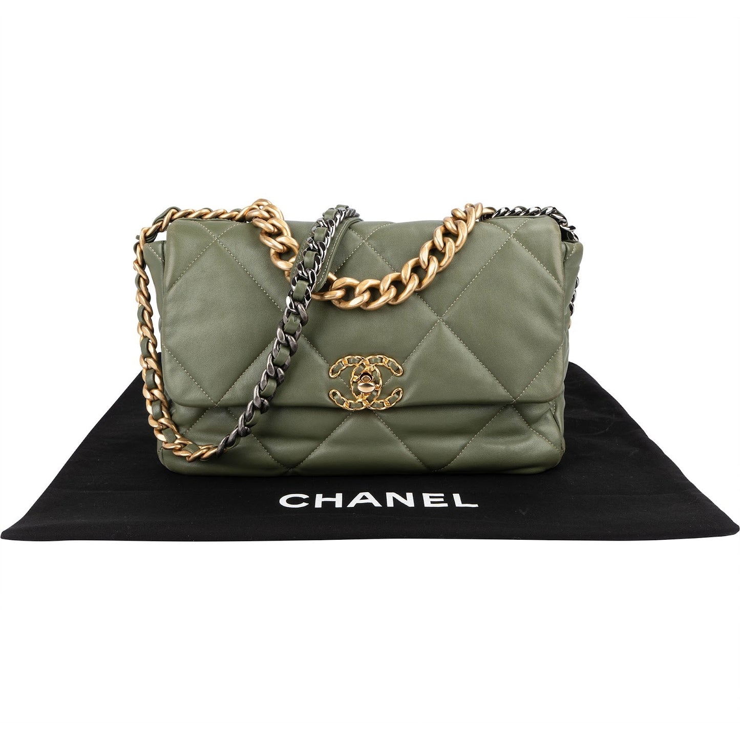 Chanel 19 Quilted Lambskin Single Flap Crossbody Bag
