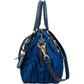 Prada Blue Tessuto Gaufre Satchel Handbag