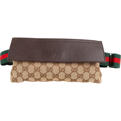Gucci Monogram GG Canvas Web Belt Crossbody Bag