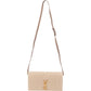Saint Laurent Chevron Raffia Matelassé Envelope Crossbody Bag