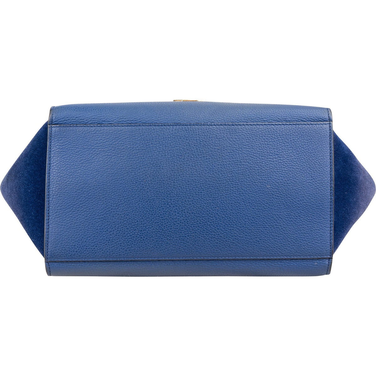 Celine Trapeze aus blauem Wildleder und genarbtem Kalbsleder – Ansicht 7
