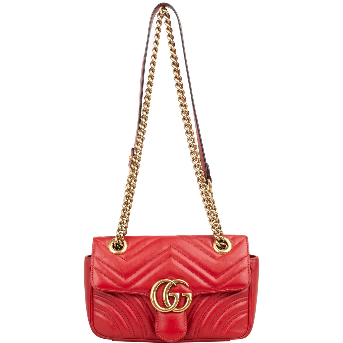 Gucci Matelassé Leather GG Marmont Small Crossbody Bag