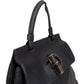 Gucci Bamboo aus schwarzem genarbtem Leder – Ansicht 2