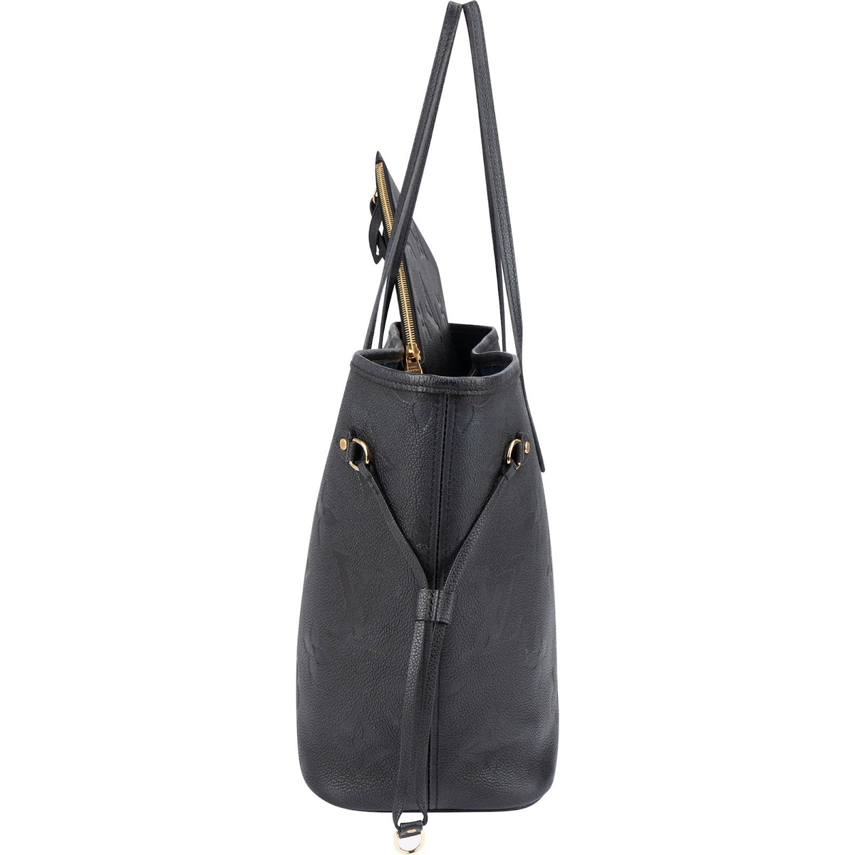Louis Vuitton Noir Monogram Empreinte Leather Neverfull MM Shoulder Bag