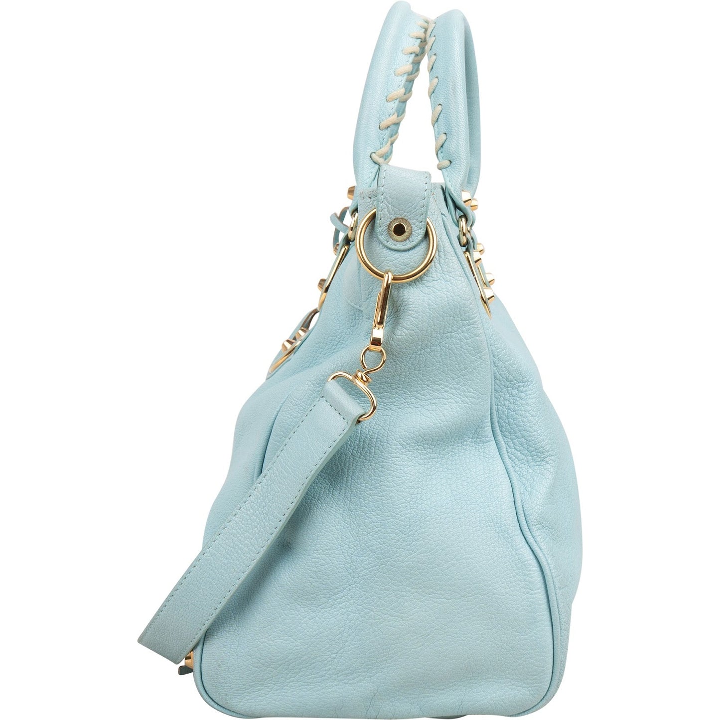 Balenciaga Blue Leather City Handbag