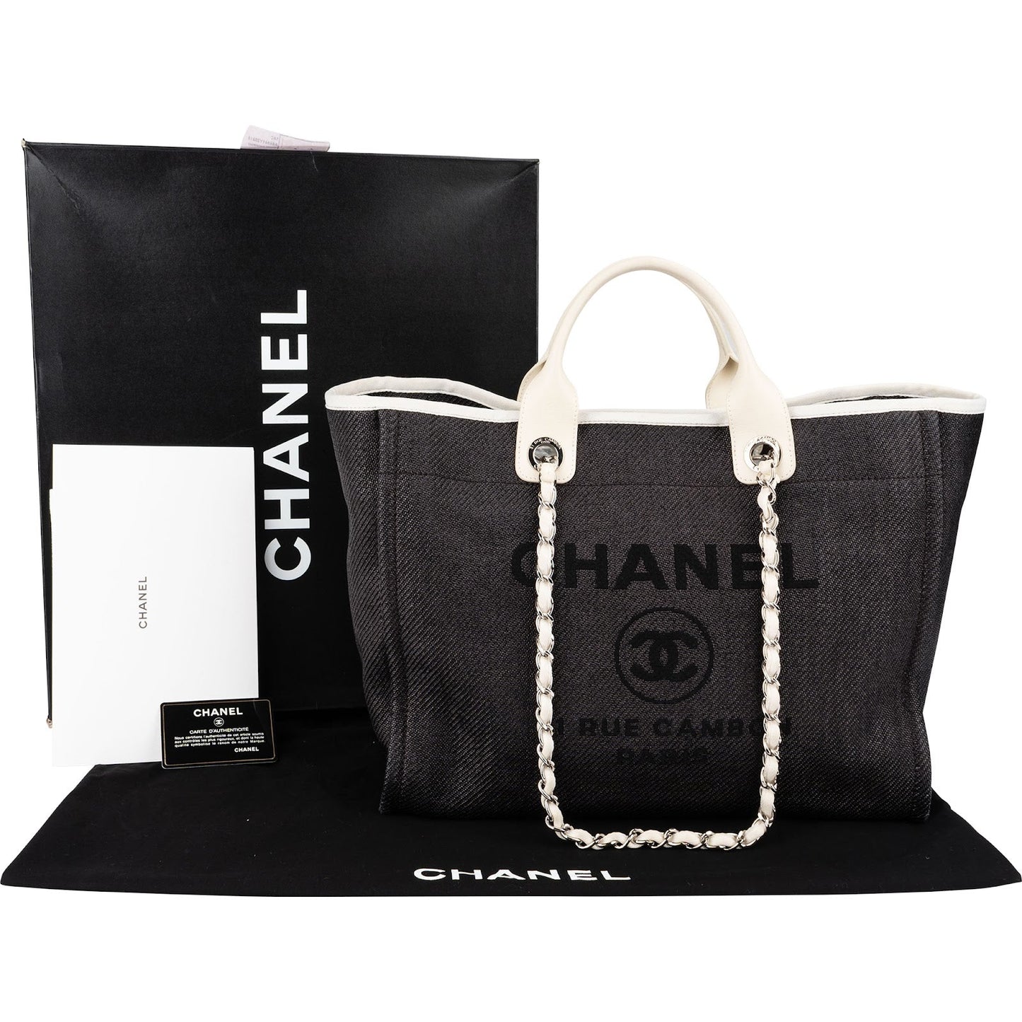 Chanel Denim Deauville Tote Shoulder Bag